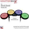 Bullseye Colors and White Skin by WraptorSkinz fits Rock Band Drum Set for Nintendo Wii, XBOX 360, PS2 & PS3 (DRUMS NOT INCLUDED)