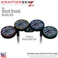 Camouflage Blue Skin by WraptorSkinz fits Rock Band Drum Set for Nintendo Wii, XBOX 360, PS2 & PS3 (DRUMS NOT INCLUDED)