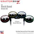 Chrome Drip on Black Skin by WraptorSkinz fits Rock Band Drum Set for Nintendo Wii, XBOX 360, PS2 & PS3 (DRUMS NOT INCLUDED)