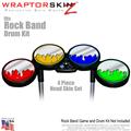 Chrome Drip on Colors Skin by WraptorSkinz fits Rock Band Drum Set for Nintendo Wii, XBOX 360, PS2 & PS3 (DRUMS NOT INCLUDED)