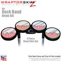 Chrome Drip on Pink Skin by WraptorSkinz fits Rock Band Drum Set for Nintendo Wii, XBOX 360, PS2 & PS3 (DRUMS NOT INCLUDED)