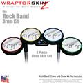 Chrome Drip on White Skin by WraptorSkinz fits Rock Band Drum Set for Nintendo Wii, XBOX 360, PS2 & PS3 (DRUMS NOT INCLUDED)