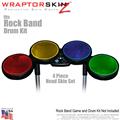 Duct Tape Colors Skin by WraptorSkinz fits Rock Band Drum Set for Nintendo Wii, XBOX 360, PS2 & PS3 (DRUMS NOT INCLUDED)