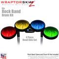 Fire Colors Skin by WraptorSkinz fits Rock Band Drum Set for Nintendo Wii, XBOX 360, PS2 & PS3 (DRUMS NOT INCLUDED)
