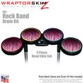 Fire Pink Skin by WraptorSkinz fits Rock Band Drum Set for Nintendo Wii, XBOX 360, PS2 & PS3 (DRUMS NOT INCLUDED)