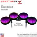 Fire Purple Skin by WraptorSkinz fits Rock Band Drum Set for Nintendo Wii, XBOX 360, PS2 & PS3 (DRUMS NOT INCLUDED)
