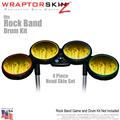 Fire Yellow Skin by WraptorSkinz fits Rock Band Drum Set for Nintendo Wii, XBOX 360, PS2 & PS3 (DRUMS NOT INCLUDED)