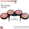 Kearas Flowers on Pink Skin by WraptorSkinz fits Rock Band Drum Set for Nintendo Wii, XBOX 360, PS2 & PS3 (DRUMS NOT INCLUDED)