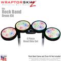Kearas Flowers on White Skin by WraptorSkinz fits Rock Band Drum Set for Nintendo Wii, XBOX 360, PS2 & PS3 (DRUMS NOT INCLUDED)