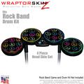 Kearas Peace Signs on Black Skin by WraptorSkinz fits Rock Band Drum Set for Nintendo Wii, XBOX 360, PS2 & PS3 (DRUMS NOT INCLUDED)