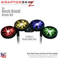 Lightning Colors Skin by WraptorSkinz fits Rock Band Drum Set for Nintendo Wii, XBOX 360, PS2 & PS3 (DRUMS NOT INCLUDED)