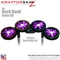 Lightning Purple Skin by WraptorSkinz fits Rock Band Drum Set for Nintendo Wii, XBOX 360, PS2 & PS3 (DRUMS NOT INCLUDED)