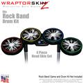 Lightning White Skin by WraptorSkinz fits Rock Band Drum Set for Nintendo Wii, XBOX 360, PS2 & PS3 (DRUMS NOT INCLUDED)
