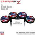 Ole Glory Skin by WraptorSkinz fits Rock Band Drum Set for Nintendo Wii, XBOX 360, PS2 & PS3 (DRUMS NOT INCLUDED)
