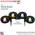 Penguins on Black Skin by WraptorSkinz fits Rock Band Drum Set for Nintendo Wii, XBOX 360, PS2 & PS3 (DRUMS NOT INCLUDED)