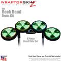 Radioactive Green Skin by WraptorSkinz fits Rock Band Drum Set for Nintendo Wii, XBOX 360, PS2 & PS3 (DRUMS NOT INCLUDED)