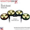 Radioactive Yellow Skin by WraptorSkinz fits Rock Band Drum Set for Nintendo Wii, XBOX 360, PS2 & PS3 (DRUMS NOT INCLUDED)