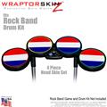 Red, White and Blue Skin by WraptorSkinz fits Rock Band Drum Set for Nintendo Wii, XBOX 360, PS2 & PS3 (DRUMS NOT INCLUDED)