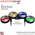 Ripped Metal Colors Skin by WraptorSkinz fits Rock Band Drum Set for Nintendo Wii, XBOX 360, PS2 & PS3 (DRUMS NOT INCLUDED)