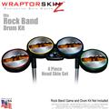 Ripped Metal Fire Skin by WraptorSkinz fits Rock Band Drum Set for Nintendo Wii, XBOX 360, PS2 & PS3 (DRUMS NOT INCLUDED)