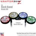 Rusted Metal Colors Skin by WraptorSkinz fits Rock Band Drum Set for Nintendo Wii, XBOX 360, PS2 & PS3 (DRUMS NOT INCLUDED)