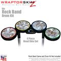Rusted Metal Skin by WraptorSkinz fits Rock Band Drum Set for Nintendo Wii, XBOX 360, PS2 & PS3 (DRUMS NOT INCLUDED)