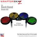 Spider Web Colors Skin by WraptorSkinz fits Rock Band Drum Set for Nintendo Wii, XBOX 360, PS2 & PS3 (DRUMS NOT INCLUDED)