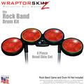 Stardust Red Skin by WraptorSkinz fits Rock Band Drum Set for Nintendo Wii, XBOX 360, PS2 & PS3 (DRUMS NOT INCLUDED)