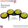 Stardust Yellow Skin by WraptorSkinz fits Rock Band Drum Set for Nintendo Wii, XBOX 360, PS2 & PS3 (DRUMS NOT INCLUDED)