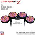 Tie Dye Pastel Skin by WraptorSkinz fits Rock Band Drum Set for Nintendo Wii, XBOX 360, PS2 & PS3 (DRUMS NOT INCLUDED)