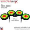 Tie Dye Skin by WraptorSkinz fits Rock Band Drum Set for Nintendo Wii, XBOX 360, PS2 & PS3 (DRUMS NOT INCLUDED)