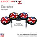 Union Jack 01 Skin by WraptorSkinz fits Rock Band Drum Set for Nintendo Wii, XBOX 360, PS2 & PS3 (DRUMS NOT INCLUDED)