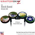 WWII Bomber War Plane Skin by WraptorSkinz fits Rock Band Drum Set for Nintendo Wii, XBOX 360, PS2 & PS3 (DRUMS NOT INCLUDED)