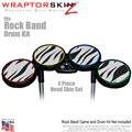 Zebra Stripes Skin by WraptorSkinz fits Rock Band Drum Set for Nintendo Wii, XBOX 360, PS2 & PS3 (DRUMS NOT INCLUDED)