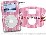 Flowers and Stripes Pink iPod Tune Tattoo Kit (fits 4th Gen iPods)