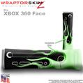 Metal Flames Green Skin by WraptorSkinz TM fits XBOX 360 Factory Faceplates