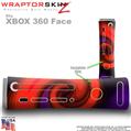 Alecias Swirl 01 Red Skin by WraptorSkinz TM fits XBOX 360 Factory Faceplates