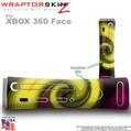 Alecias Swirl 01 Yellow Skin by WraptorSkinz TM fits XBOX 360 Factory Faceplates