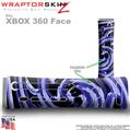 Alecias Swirl 02 Blue Skin by WraptorSkinz TM fits XBOX 360 Factory Faceplates
