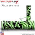Alecias Swirl 02 Green Skin by WraptorSkinz TM fits XBOX 360 Factory Faceplates