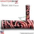 Alecias Swirl 02 Red Skin by WraptorSkinz TM fits XBOX 360 Factory Faceplates