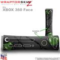Barbwire Hearts Green Skin by WraptorSkinz TM fits XBOX 360 Factory Faceplates
