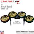 Alecias Swirl 02 Yellow Skin by WraptorSkinz fits Rock Band Drum Set for Nintendo Wii, XBOX 360, PS2 & PS3 (DRUMS NOT INCLUDED)