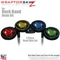 Barbwire Heart Colors Skin by WraptorSkinz fits Rock Band Drum Set for Nintendo Wii, XBOX 360, PS2 & PS3 (DRUMS NOT INCLUDED)