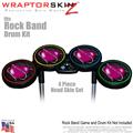 Barbwire Heart Hot Pink Skin by WraptorSkinz fits Rock Band Drum Set for Nintendo Wii, XBOX 360, PS2 & PS3 (DRUMS NOT INCLUDED)