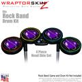 Barbwire Heart Purple Skin by WraptorSkinz fits Rock Band Drum Set for Nintendo Wii, XBOX 360, PS2 & PS3 (DRUMS NOT INCLUDED)