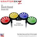 Rising Sun Colors Skin by WraptorSkinz fits Rock Band Drum Set for Nintendo Wii, XBOX 360, PS2 & PS3 (DRUMS NOT INCLUDED)