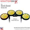 Rising Sun Yellow Skin by WraptorSkinz fits Rock Band Drum Set for Nintendo Wii, XBOX 360, PS2 & PS3 (DRUMS NOT INCLUDED)