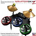 Abstract 02 Colors Skin by WraptorSkinz fits Guitar Hero 4 World Tour Drum Set for Nintendo Wii, XBOX 360, PS2 & PS3 (DRUMS NOT INCLUDED)