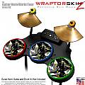 Abstract 02 Yellow Skin by WraptorSkinz fits Guitar Hero 4 World Tour Drum Set for Nintendo Wii, XBOX 360, PS2 & PS3 (DRUMS NOT INCLUDED)